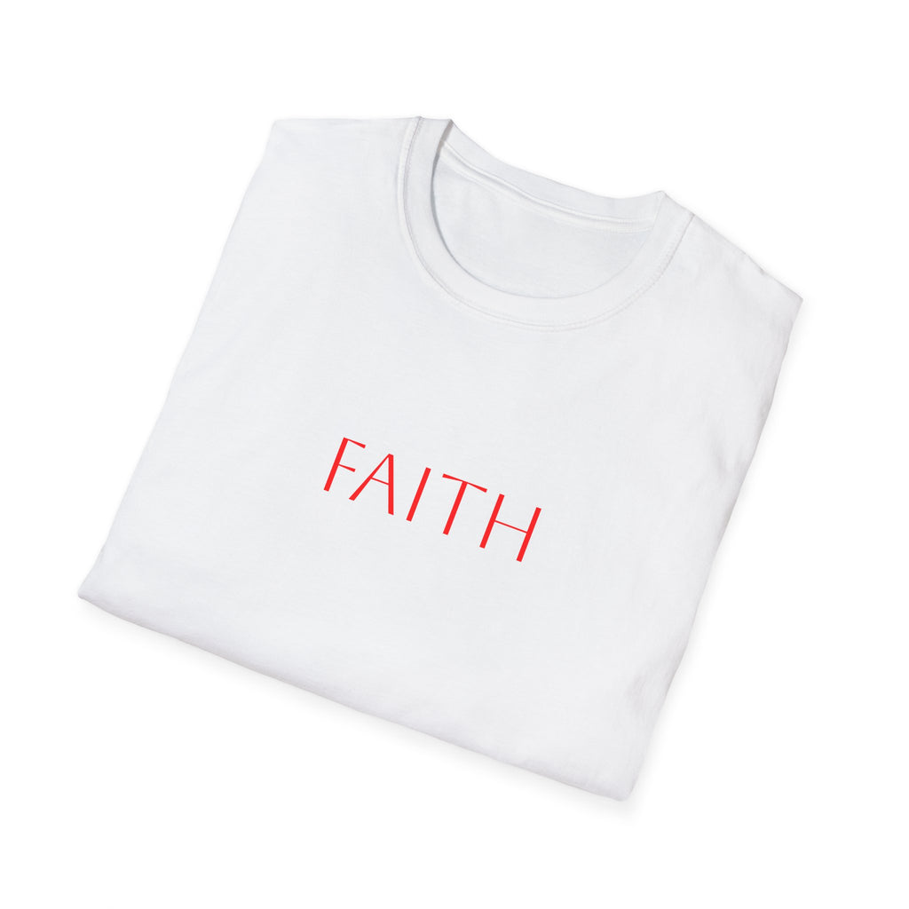 Faith Minimalist T-Shirt — Pink Script "FAITH" Christian Tee