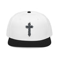 Embroidered  Rugged Distressed Cross Snapback Hat