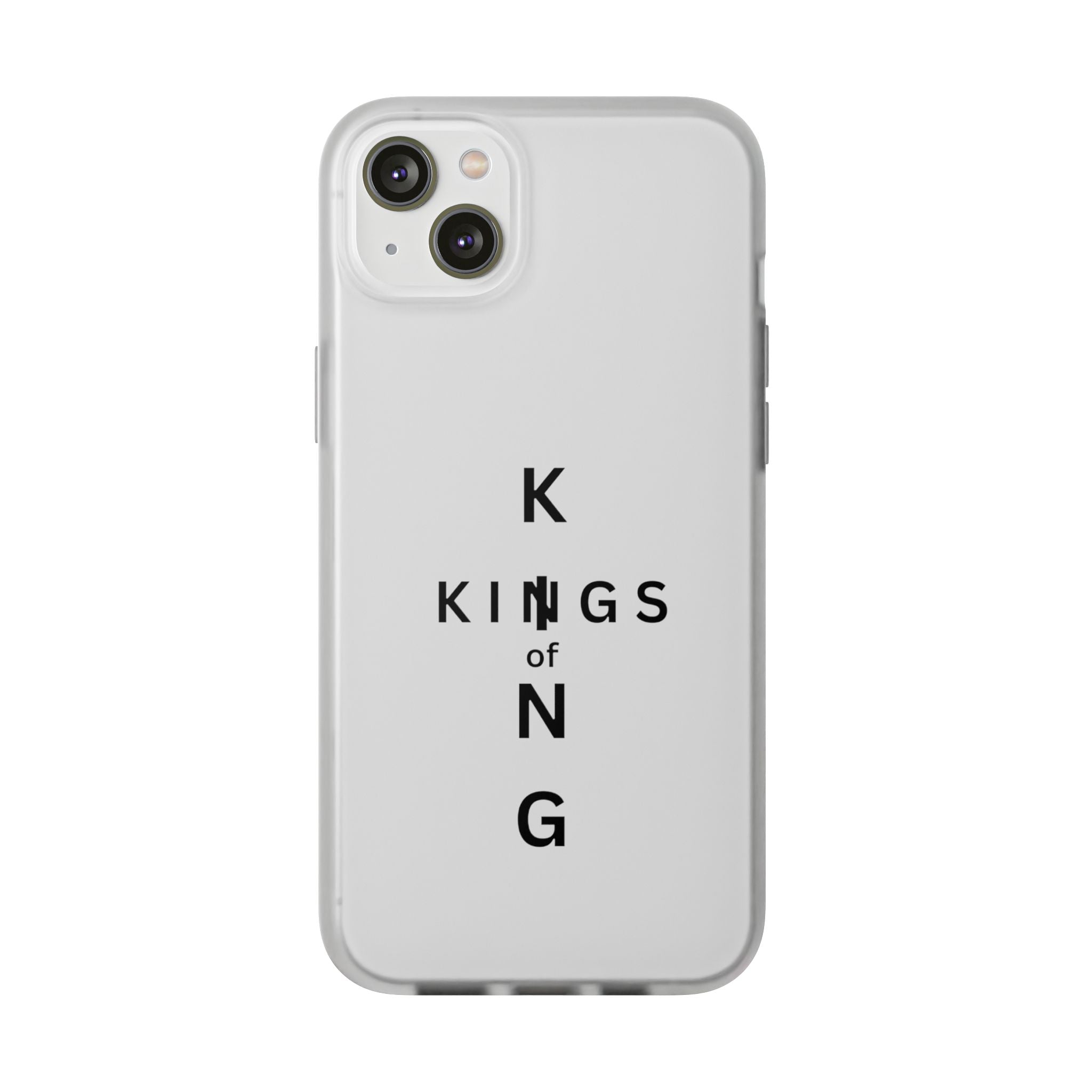 Flexi Phone Case — Minimal "Kings of King" Vertical Text Protective Cover