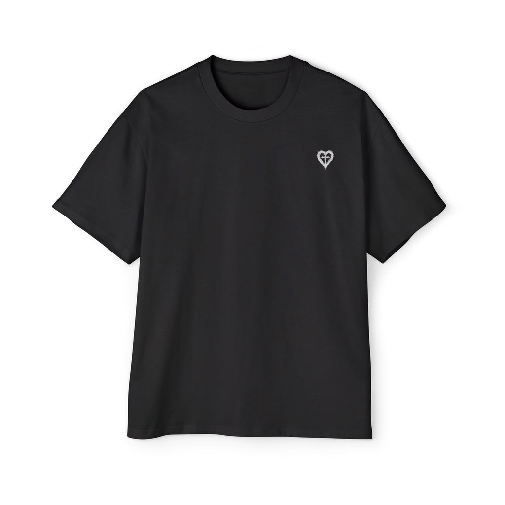Oversized Men's Tee — Dripping Crown of Thorns Cross Graphic