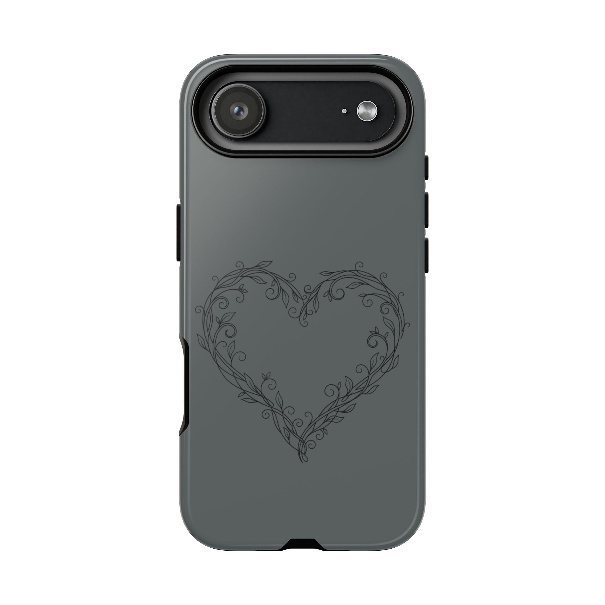 Floral Vine Heart Tough Phone Case — Slim Protective iPhone Cover