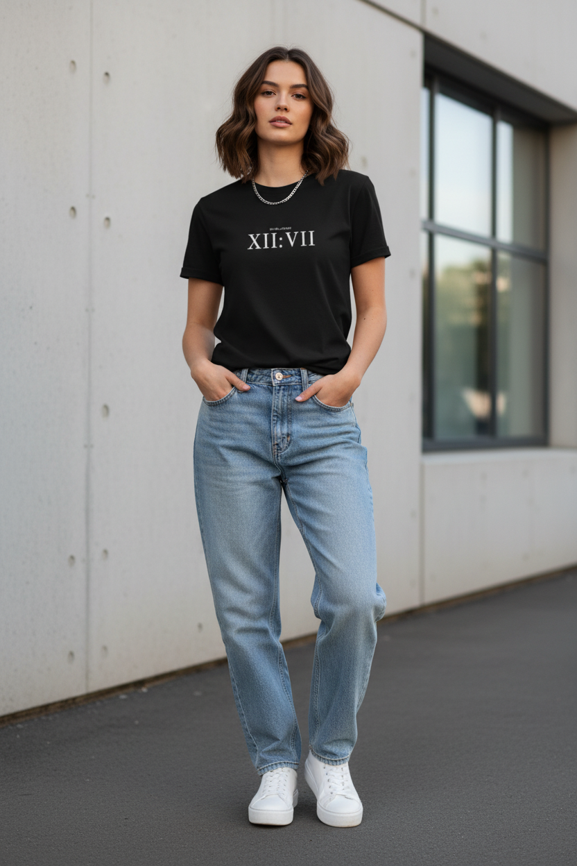 Revelations XII:VII Tee — Raphael Inspired Graphic Black T-Shirt