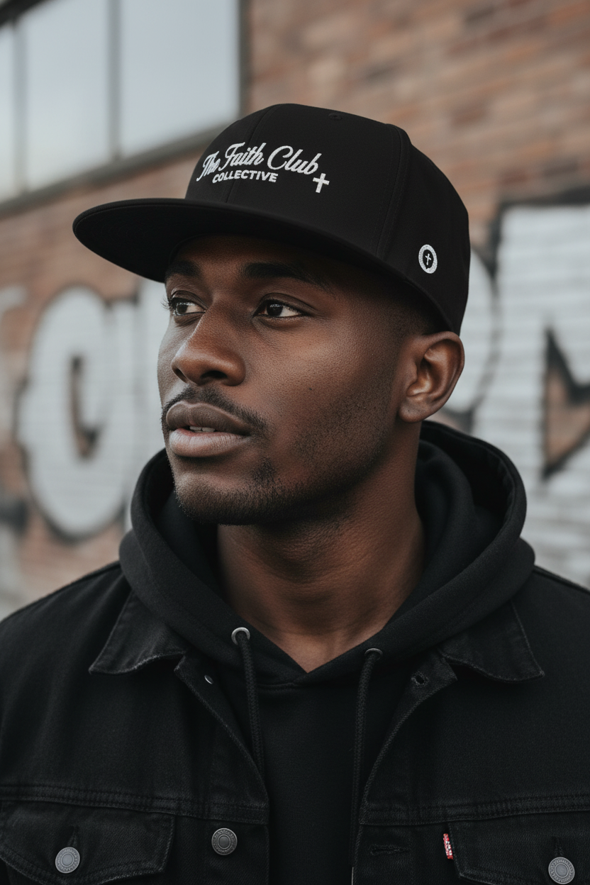 The Faith Club Embroidered Hat | Snapback Embroidered with side design