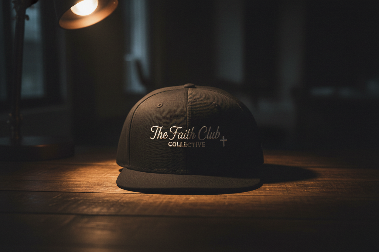 Embroidered 'Faith Club' Snapback Hat | Gothic Cross Streetwear Cap