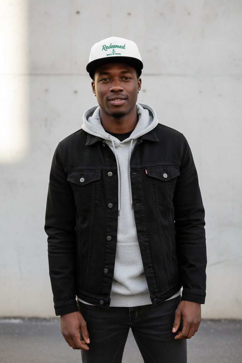Embroidered 'Redeemed Walk in Truth' Snapback Hat No Side Design - Two-Tone Adjustable Cap