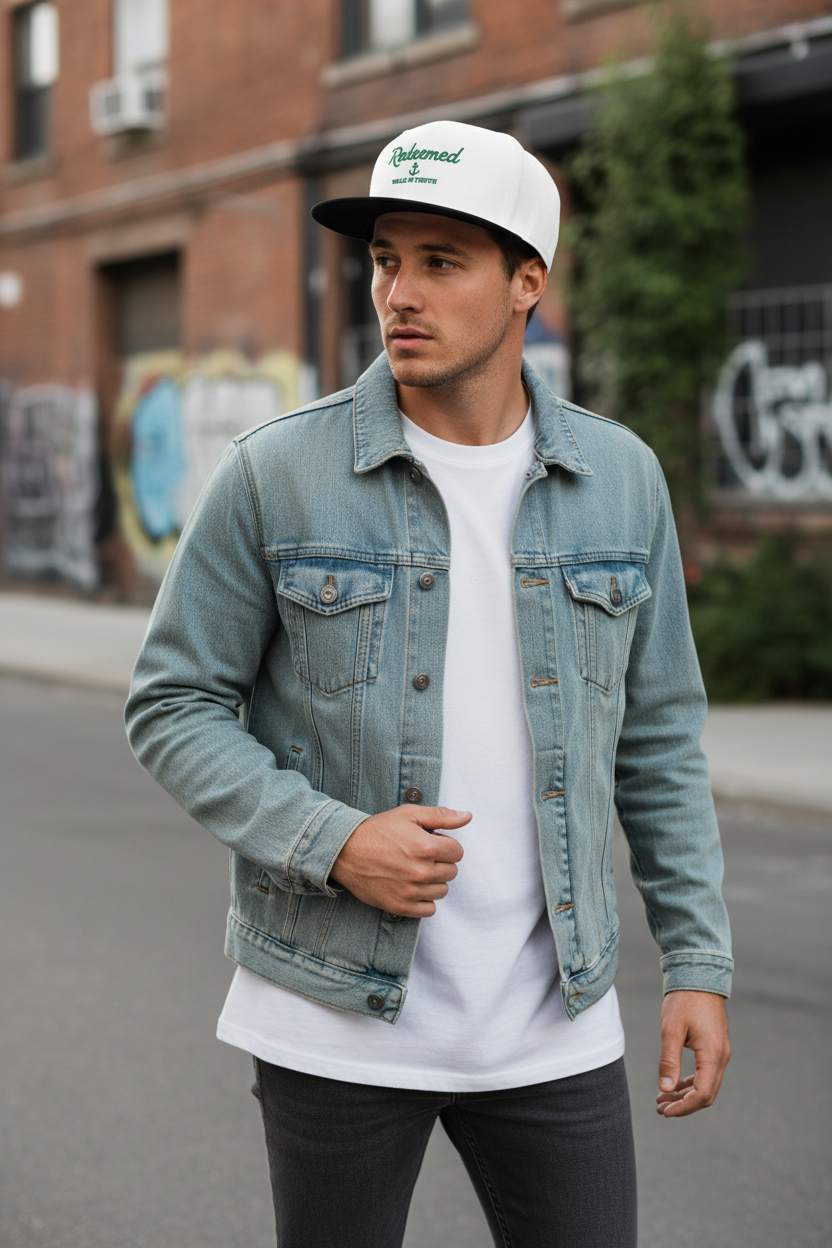 Embroidered 'Redeemed Walk in Truth' Snapback Hat No Side Design - Two-Tone Adjustable Cap