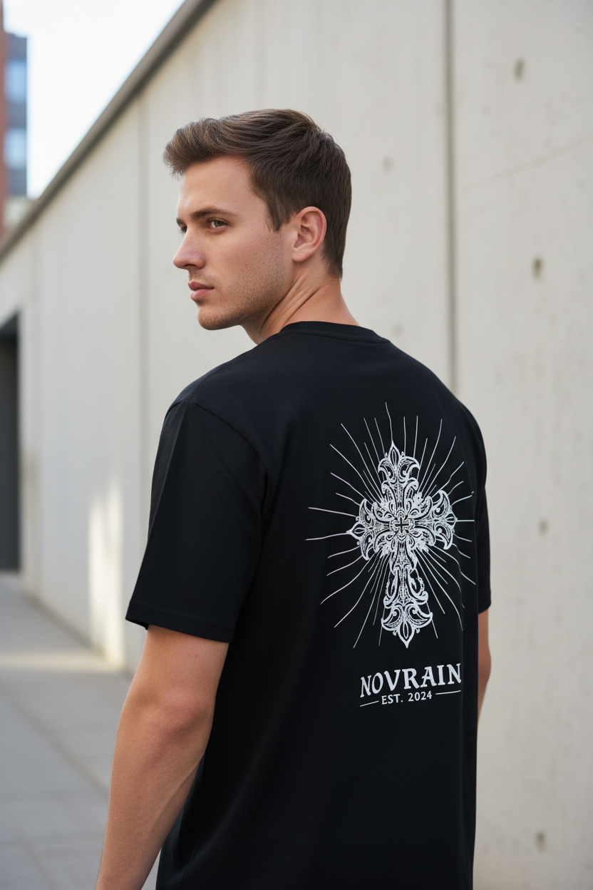 Novrain Faith T‑Shirt — Minimal Christian Graphic Tee