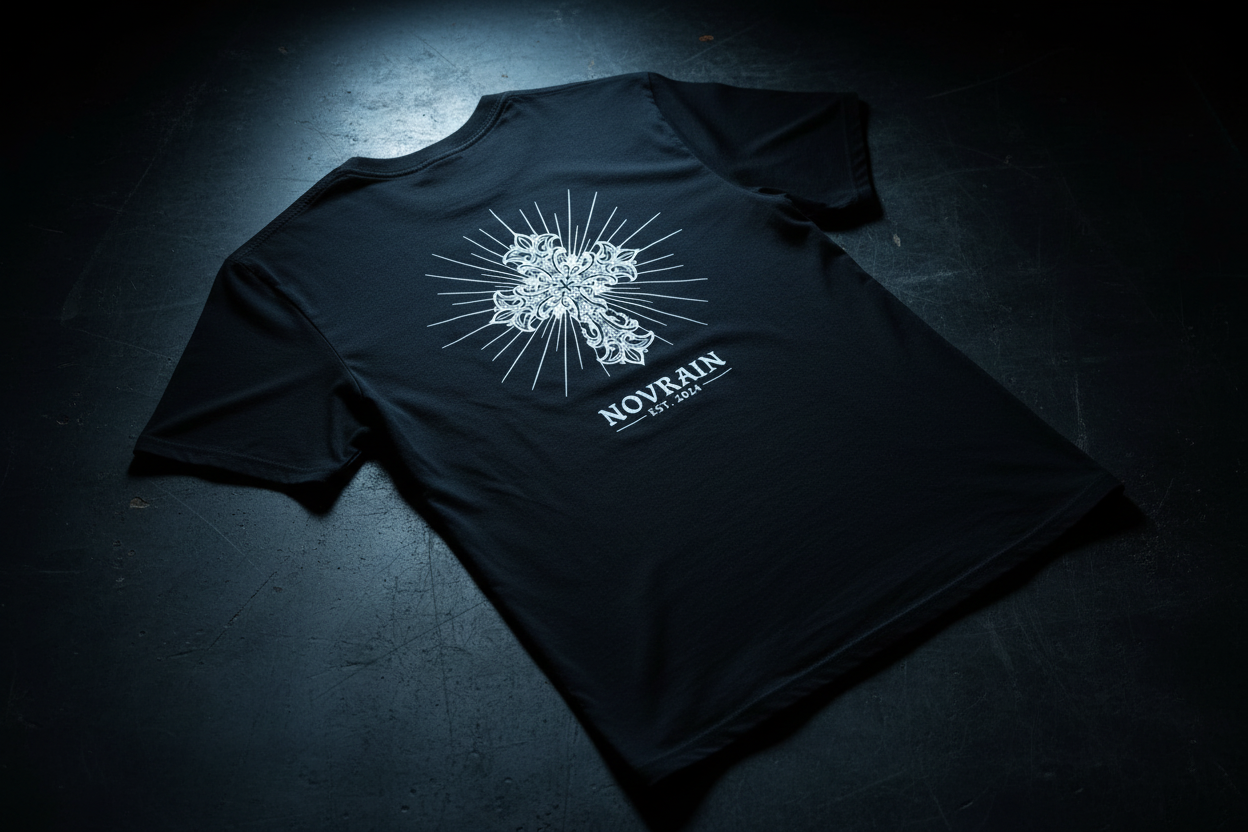 Novrain Faith T‑Shirt — Minimal Christian Graphic Tee