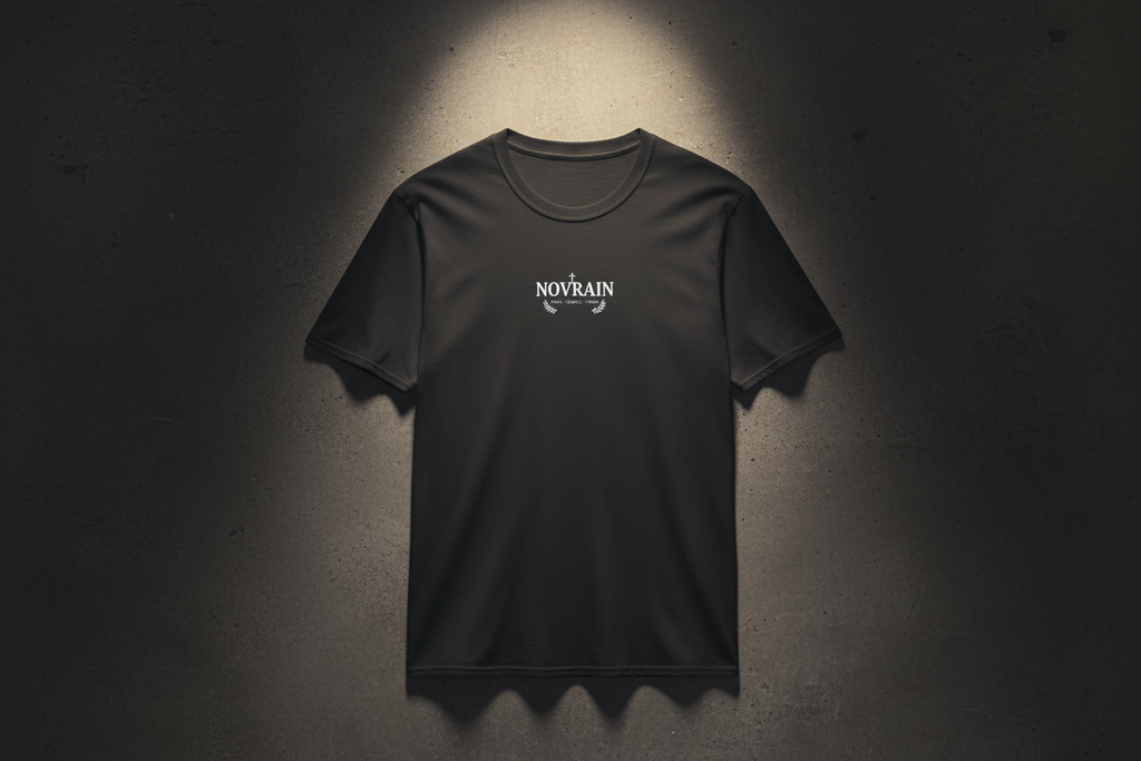 Novrain Faith T‑Shirt — Minimal Christian Graphic Tee
