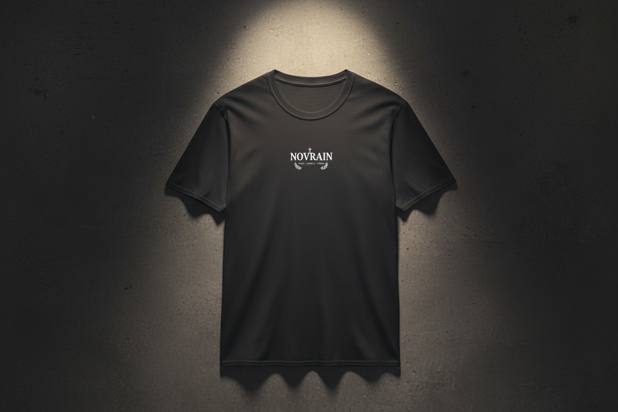 Novrain Faith T‑Shirt — Minimal Christian Graphic Tee