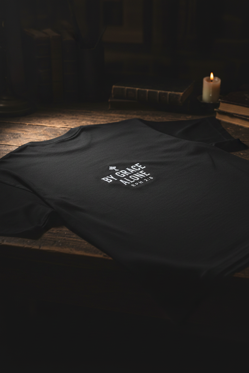 Saved "By Grace Alone" Oversized Boxy Tee