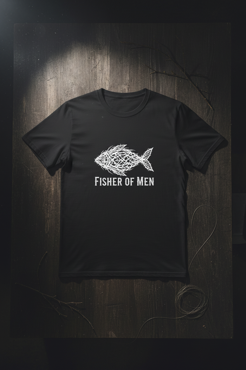 Fisher of Men T‑Shirt — Christian Fish Graphic Tee (Faith-Based Apparel)