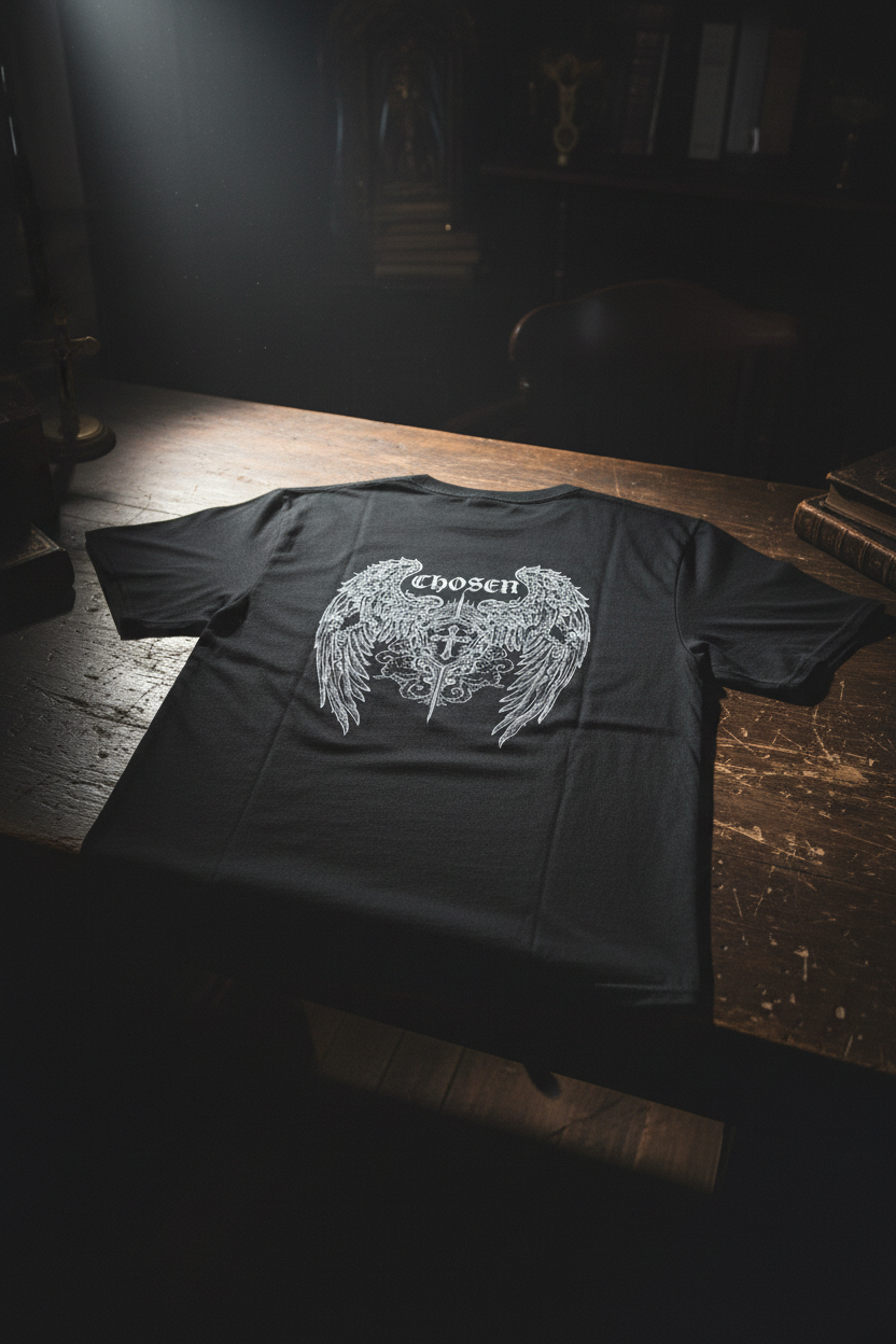 Crown of Thorns Graphic T-Shirt — Minimal Gothic Circle Tee