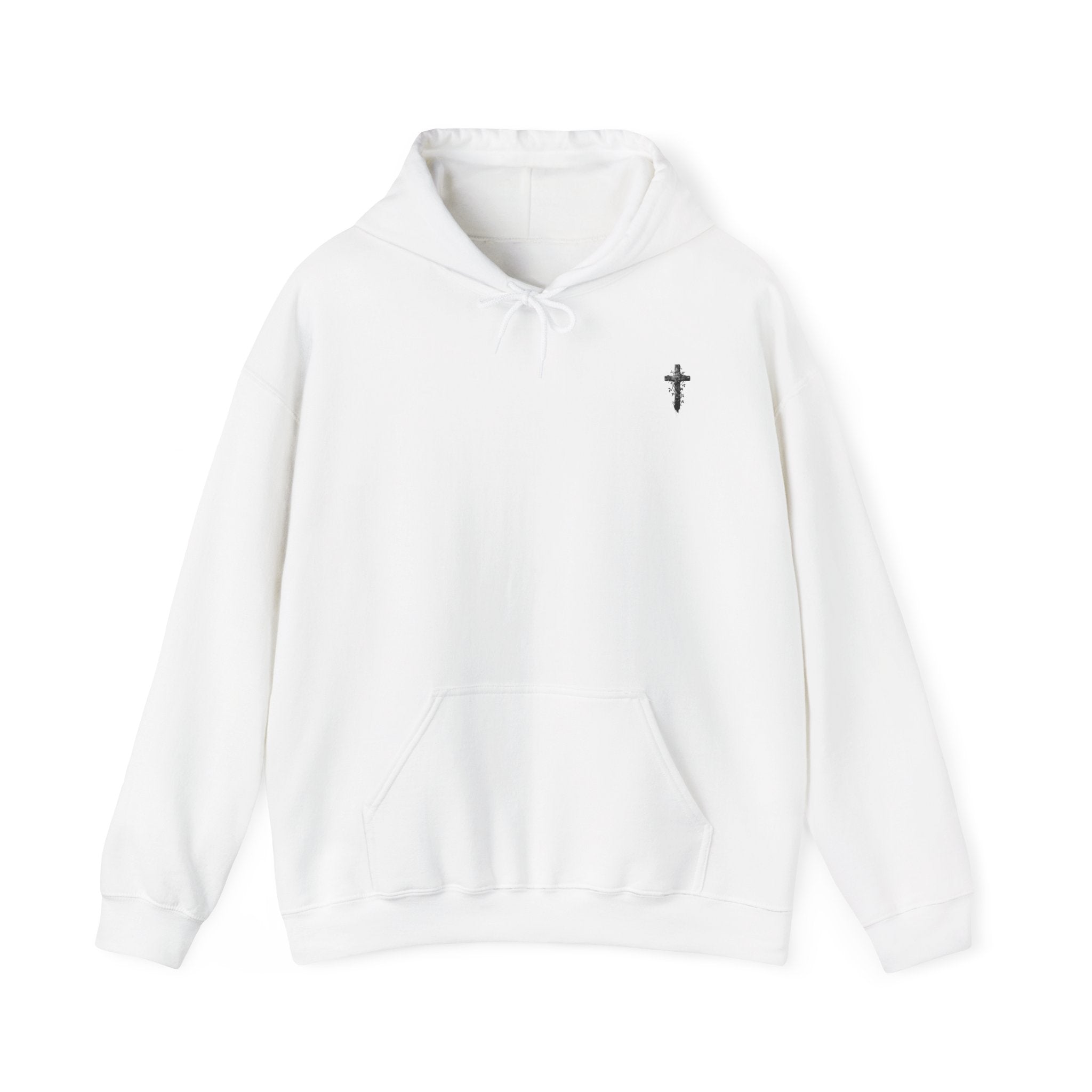 Cross Hoodie – Small Chest Cross Christian Sweatshirt