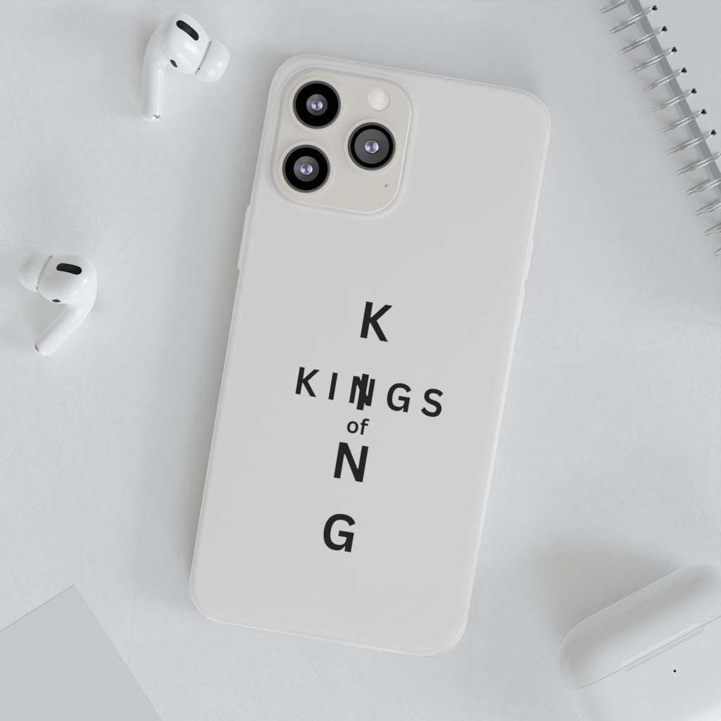 Flexi Phone Case — Minimal "Kings of King" Vertical Text Protective Cover