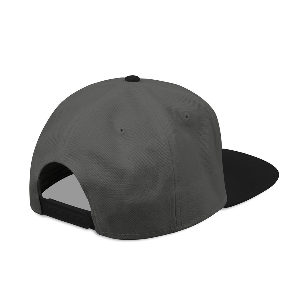 Embroidered 'Saved' Gothic Snapback Hat — Adjustable Black & Charcoal Cap