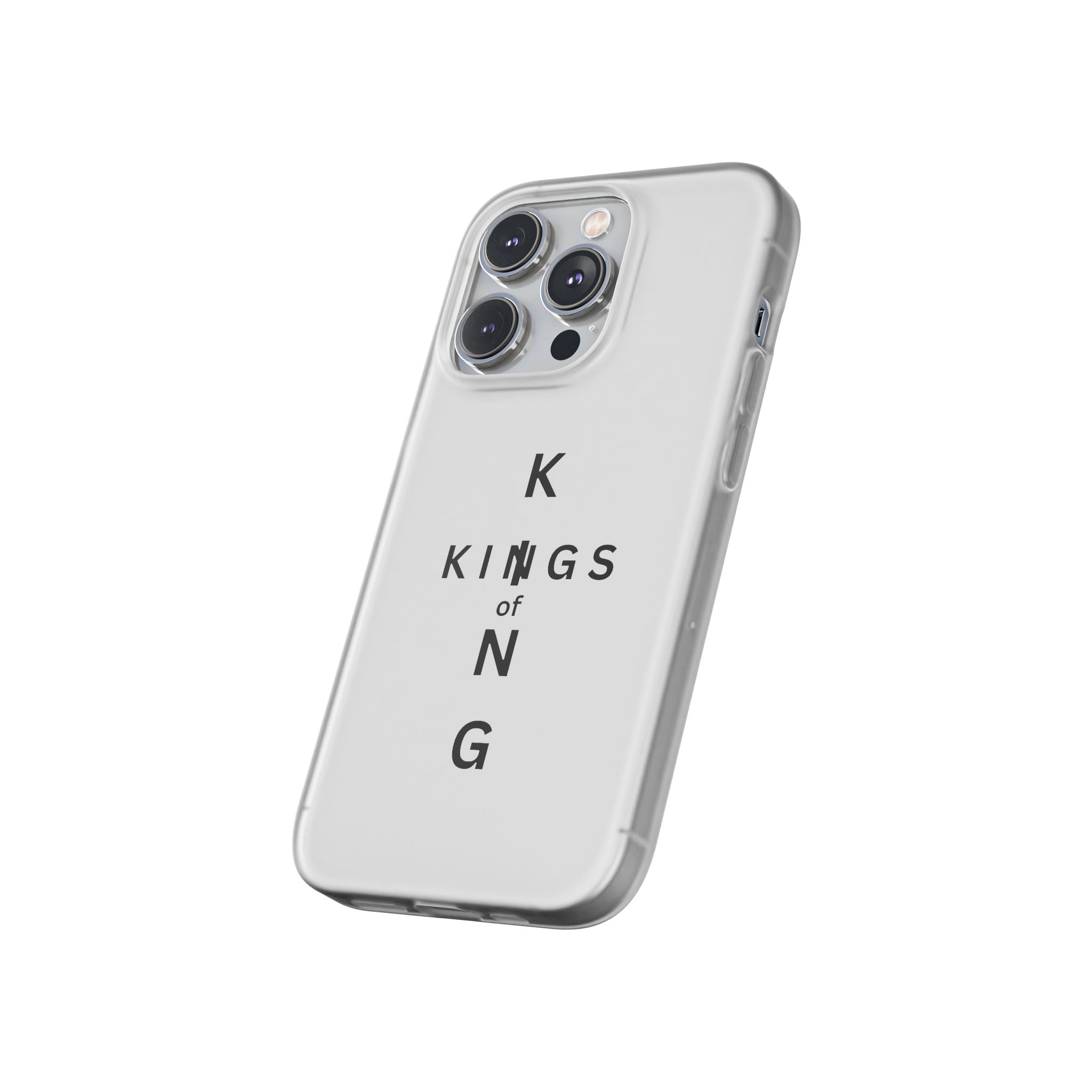 Flexi Phone Case — Minimal "Kings of King" Vertical Text Protective Cover