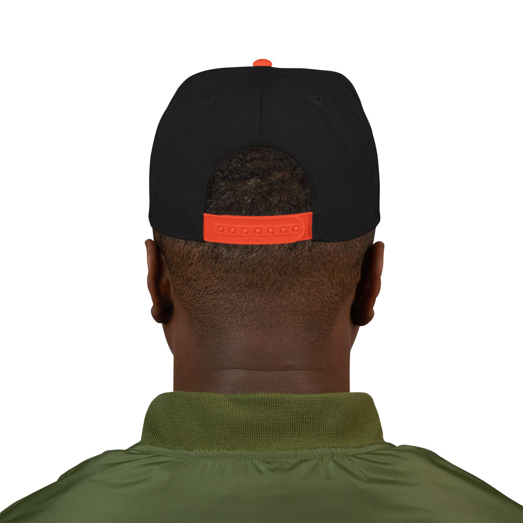 Embroidered 'Novrain' Gothic Cross Design Snapback Hat — Dark Streetwear Cap