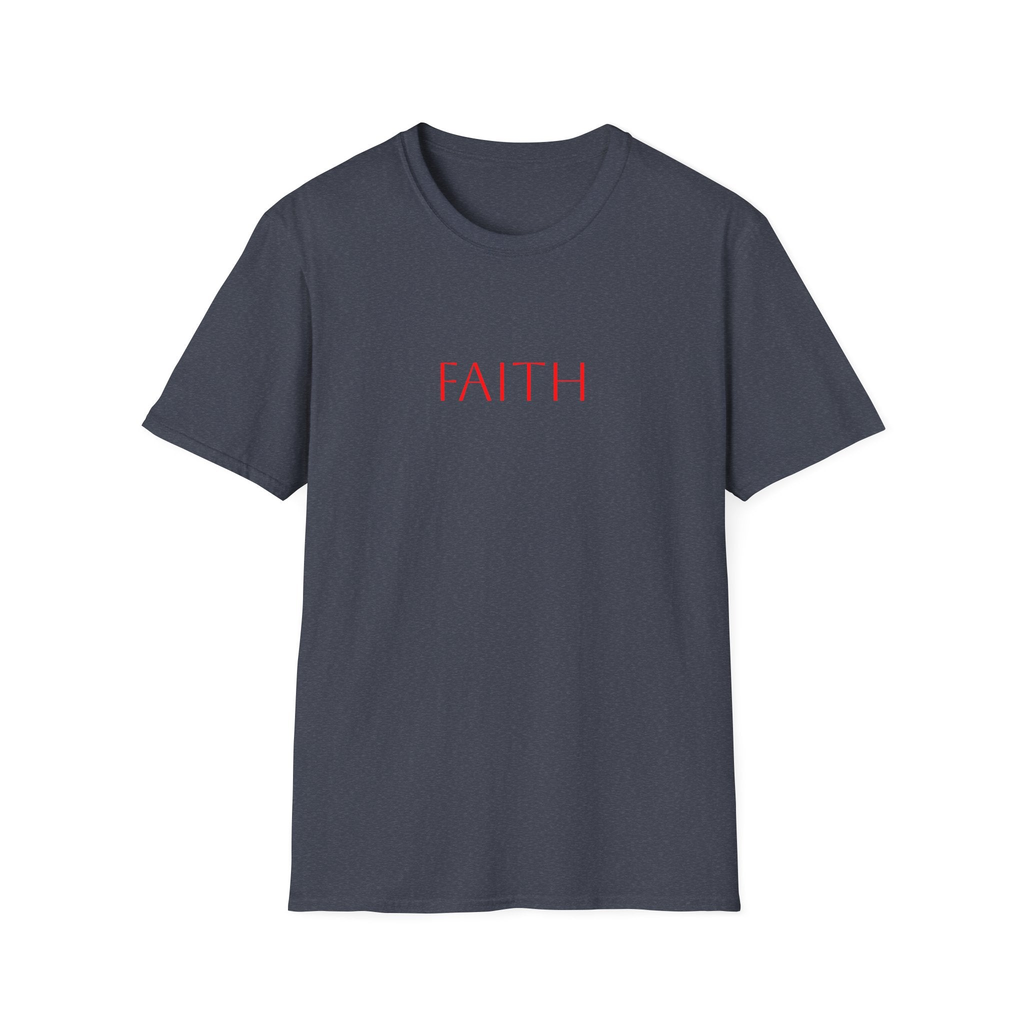 Faith Minimalist T-Shirt — Pink Script "FAITH" Christian Tee