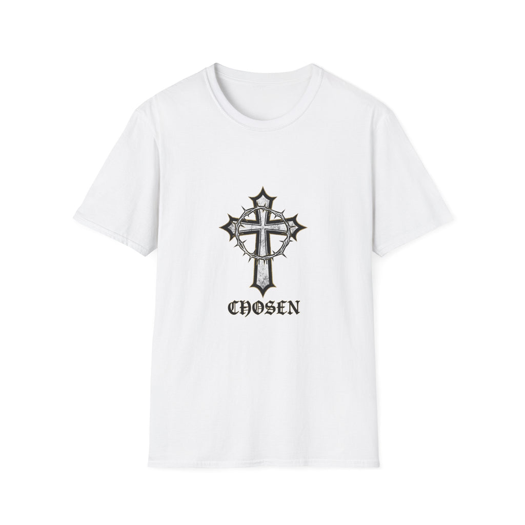 Cross + 'Chosen' T-Shirt — Gothic Faith Graphic Tee