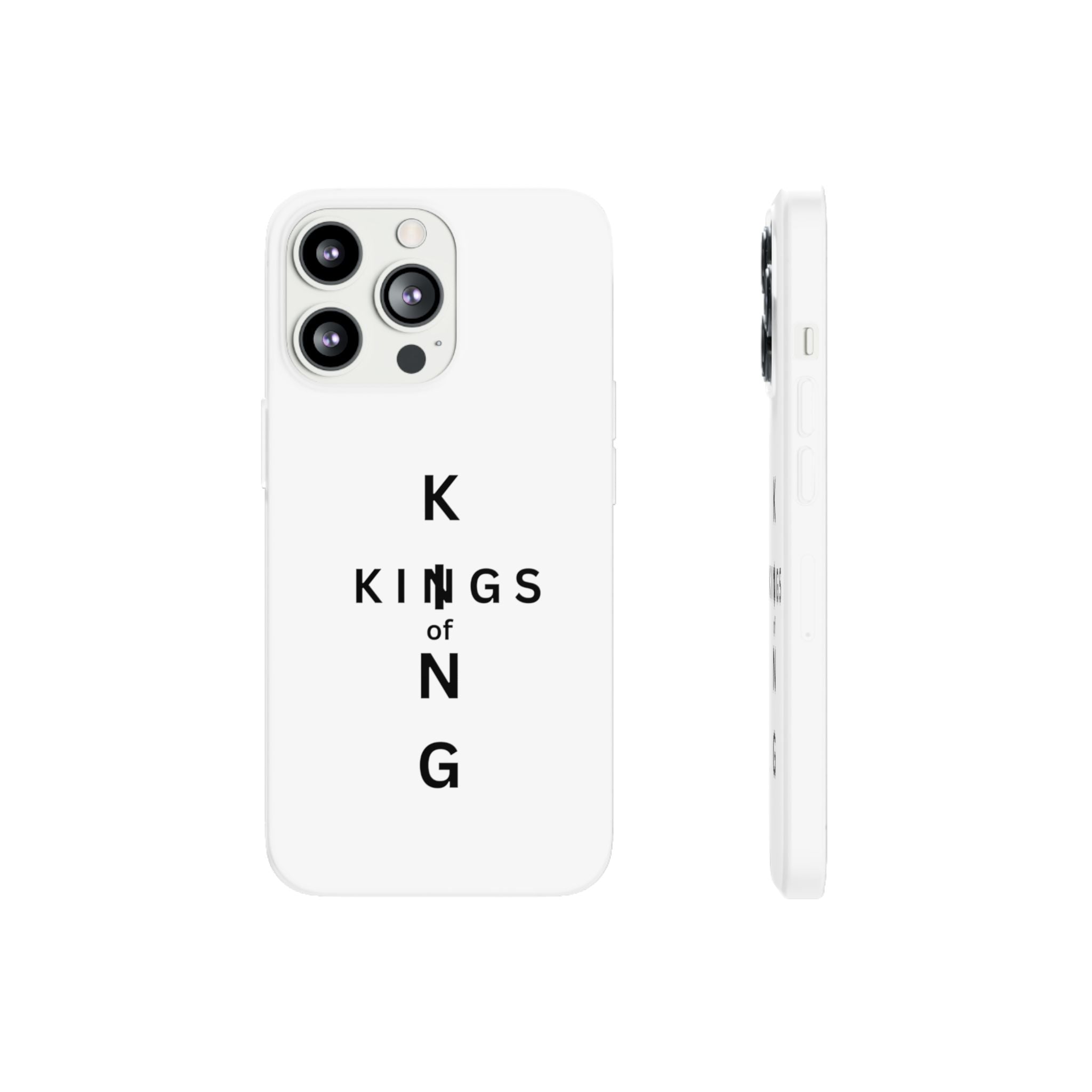 Flexi Phone Case — Minimal "Kings of King" Vertical Text Protective Cover