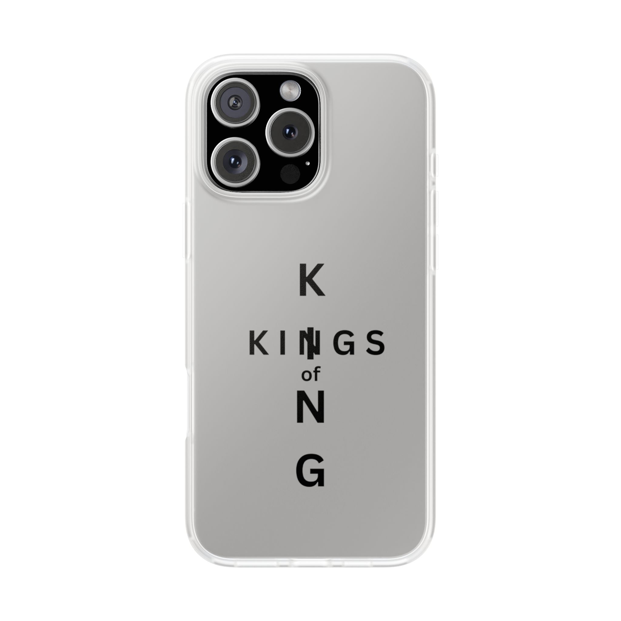 Flexi Phone Case — Minimal "Kings of King" Vertical Text Protective Cover