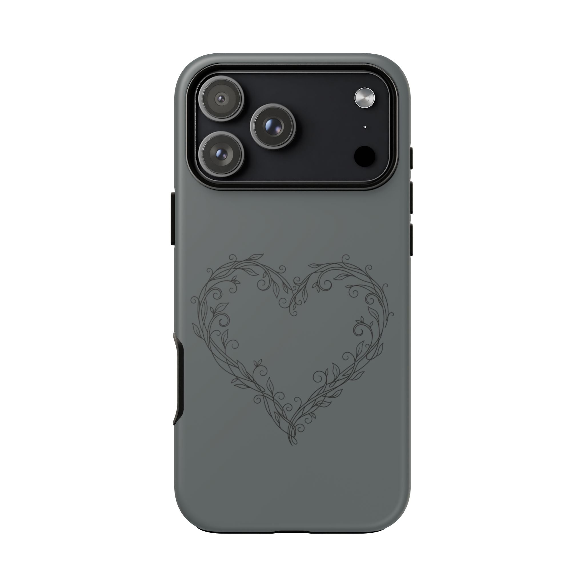 Floral Vine Heart Tough Phone Case — Slim Protective iPhone Cover