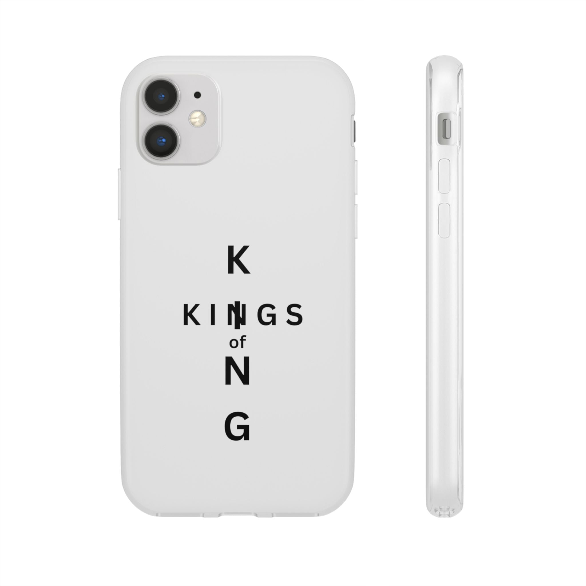 Flexi Phone Case — Minimal "Kings of King" Vertical Text Protective Cover