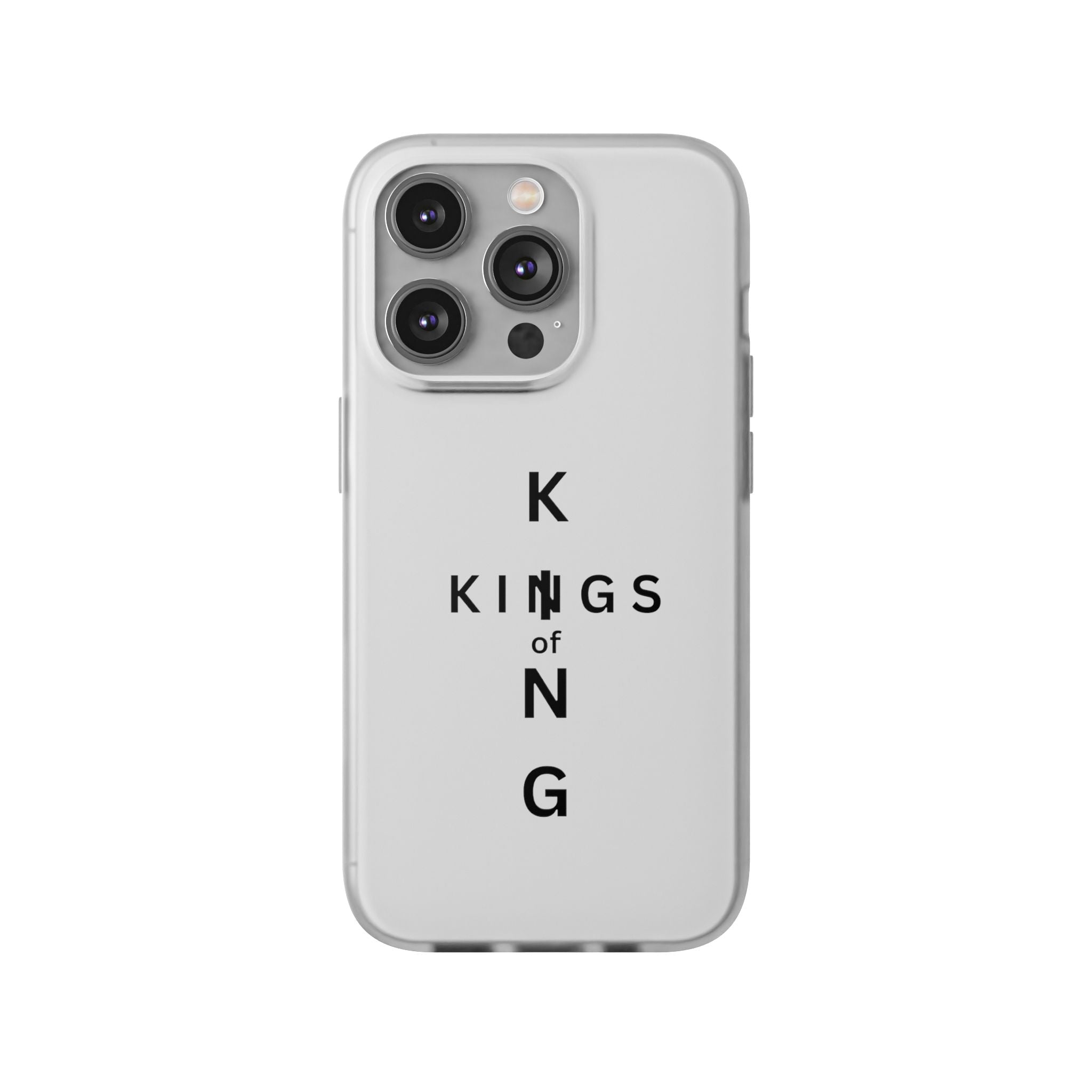 Flexi Phone Case — Minimal "Kings of King" Vertical Text Protective Cover