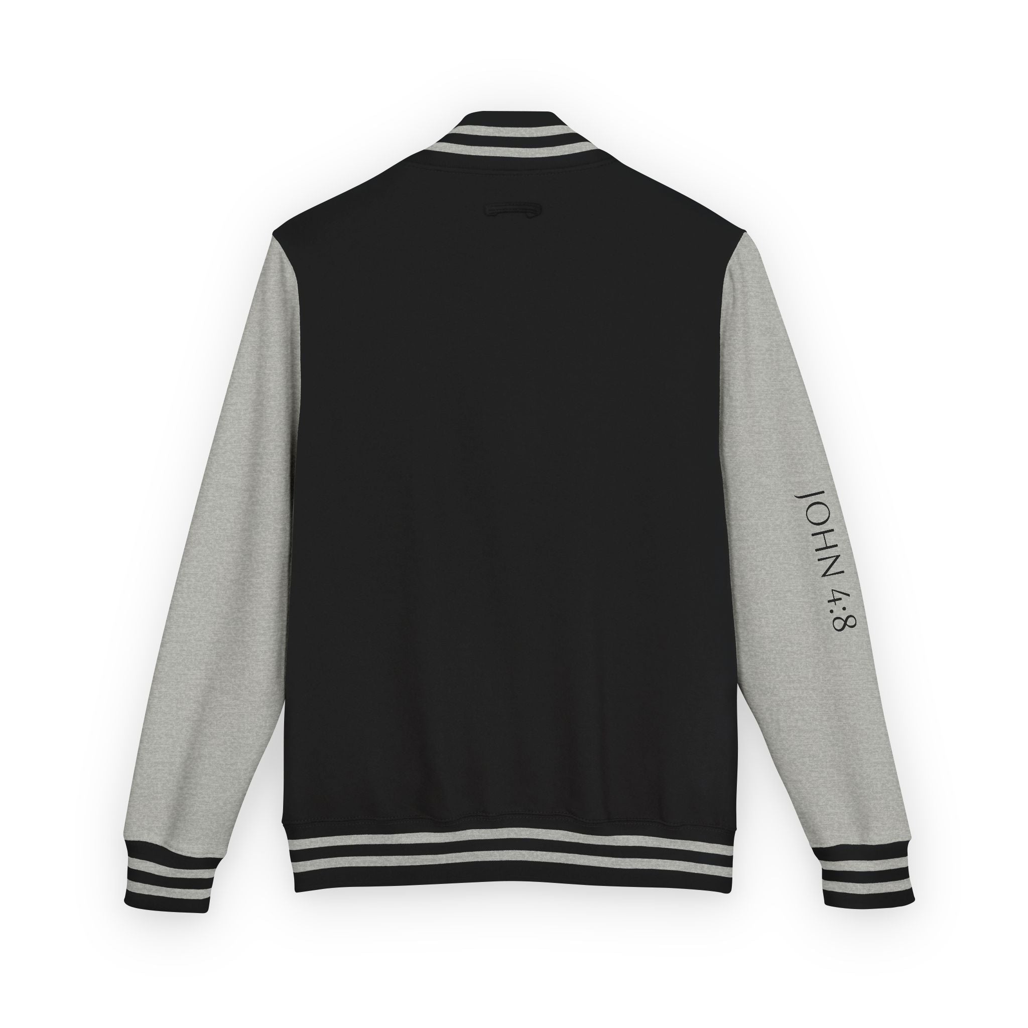 Black & White Letterman Jacket with Gold Sunflower Crest