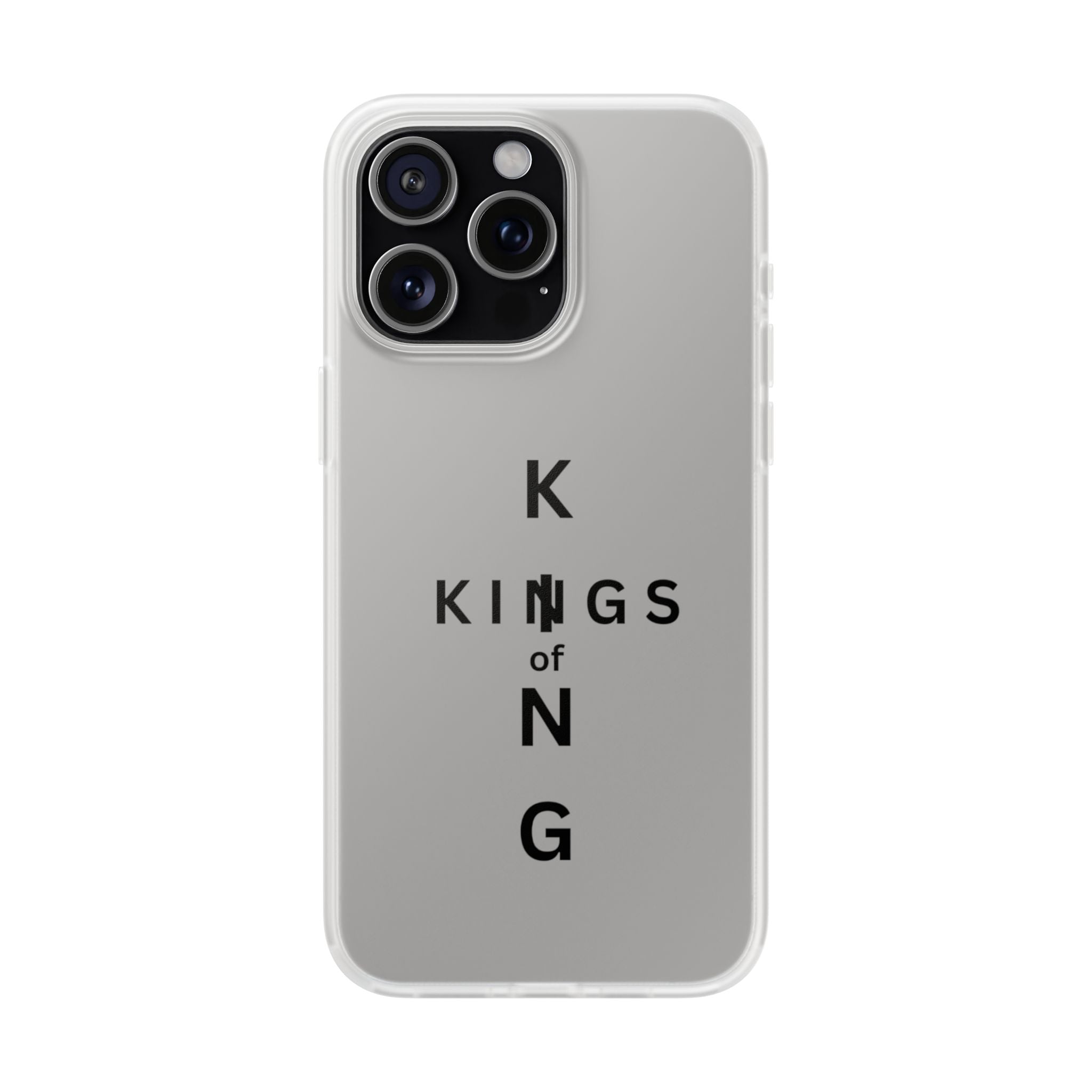 Flexi Phone Case — Minimal "Kings of King" Vertical Text Protective Cover