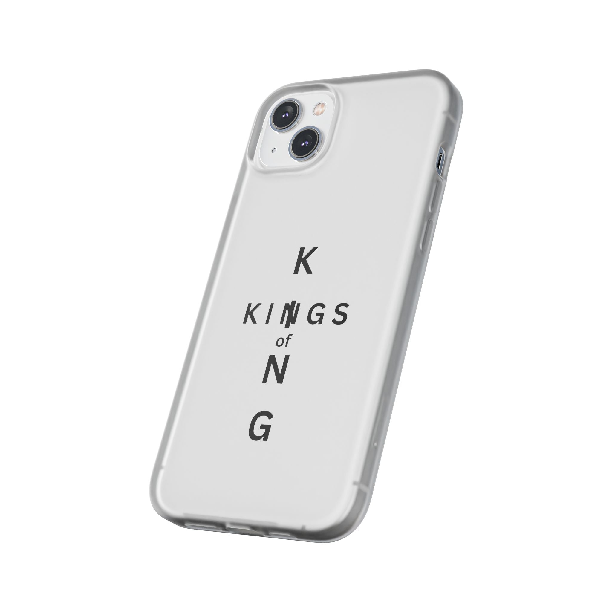 Flexi Phone Case — Minimal "Kings of King" Vertical Text Protective Cover