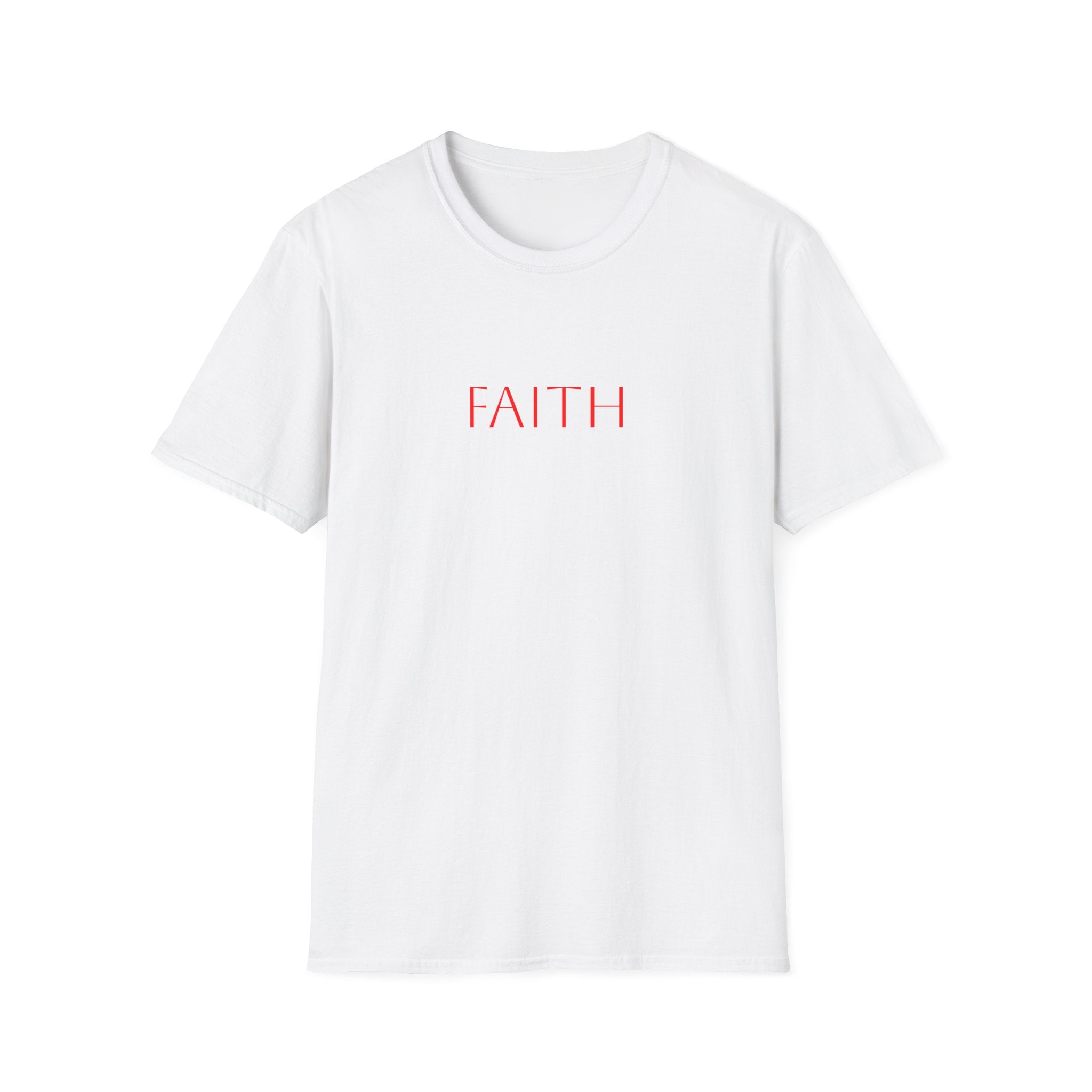 Faith Minimalist T-Shirt — Pink Script "FAITH" Christian Tee