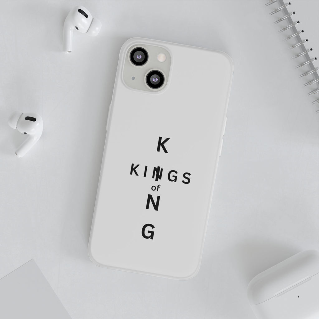 Flexi Phone Case — Minimal "Kings of King" Vertical Text Protective Cover