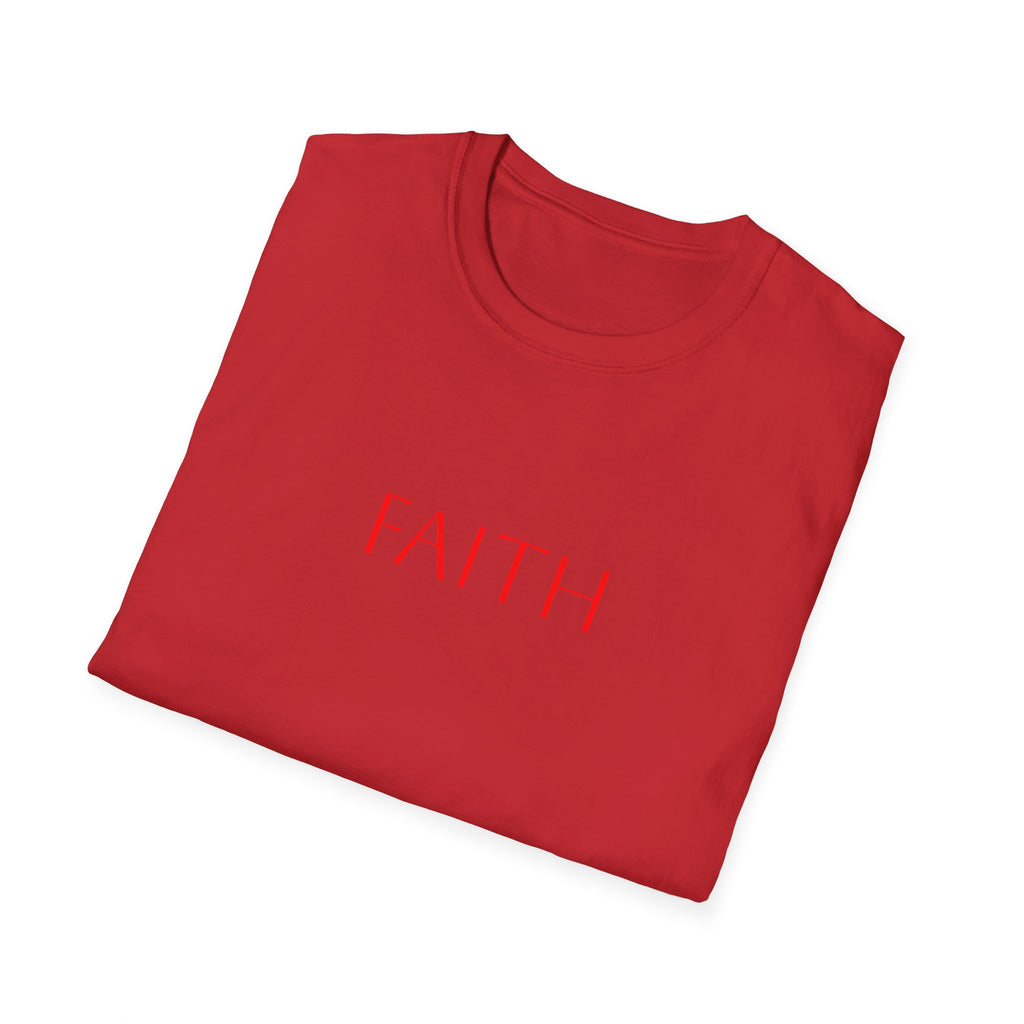 Faith Minimalist T-Shirt — Pink Script "FAITH" Christian Tee