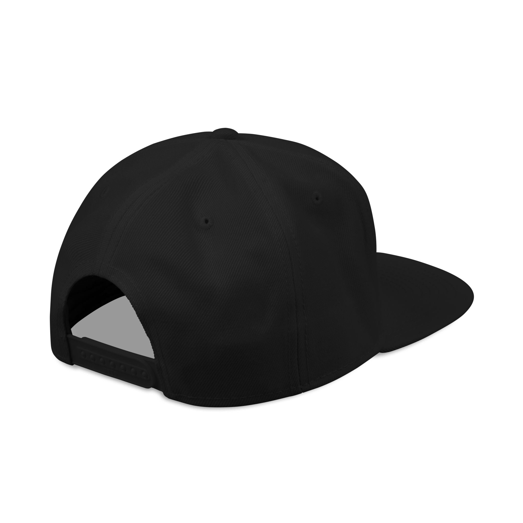 Embroidered 'Saved' Gothic Snapback Hat — Adjustable Black & Charcoal Cap