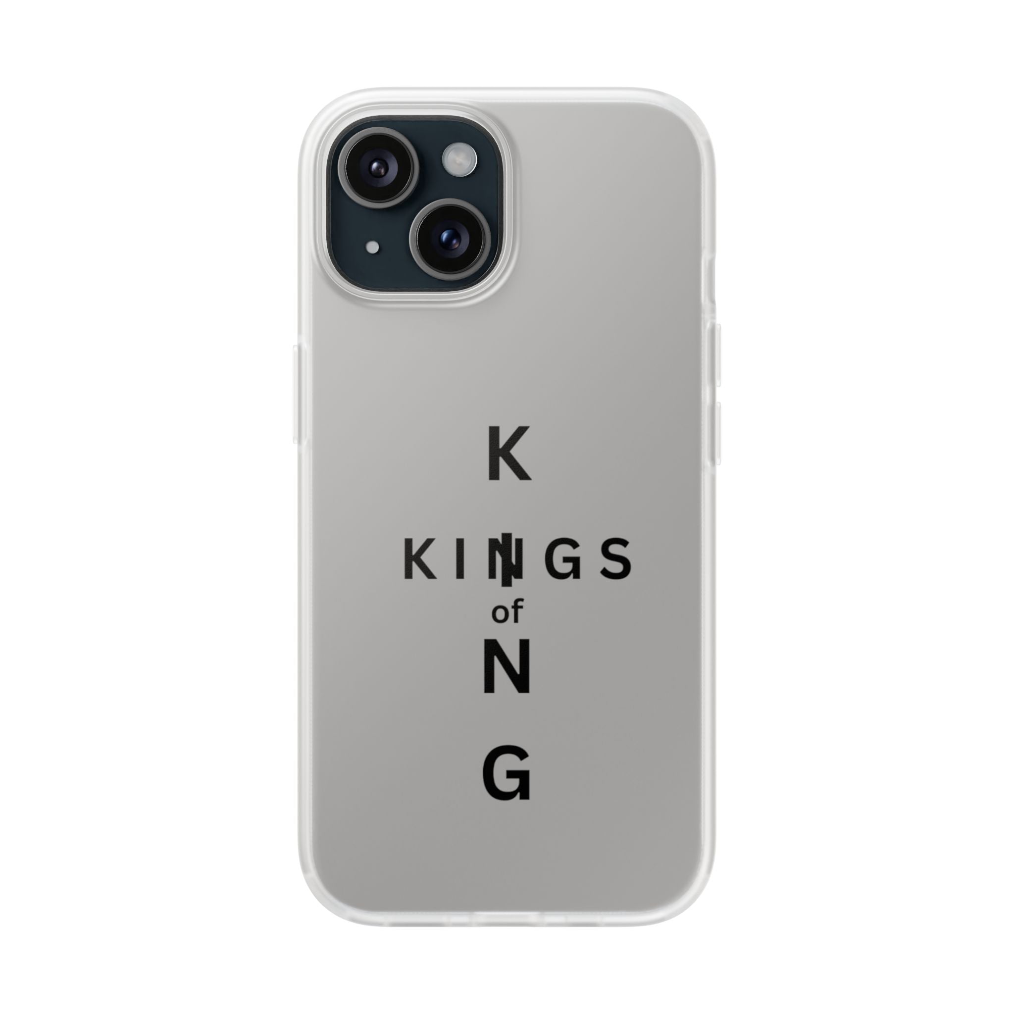Flexi Phone Case — Minimal "Kings of King" Vertical Text Protective Cover