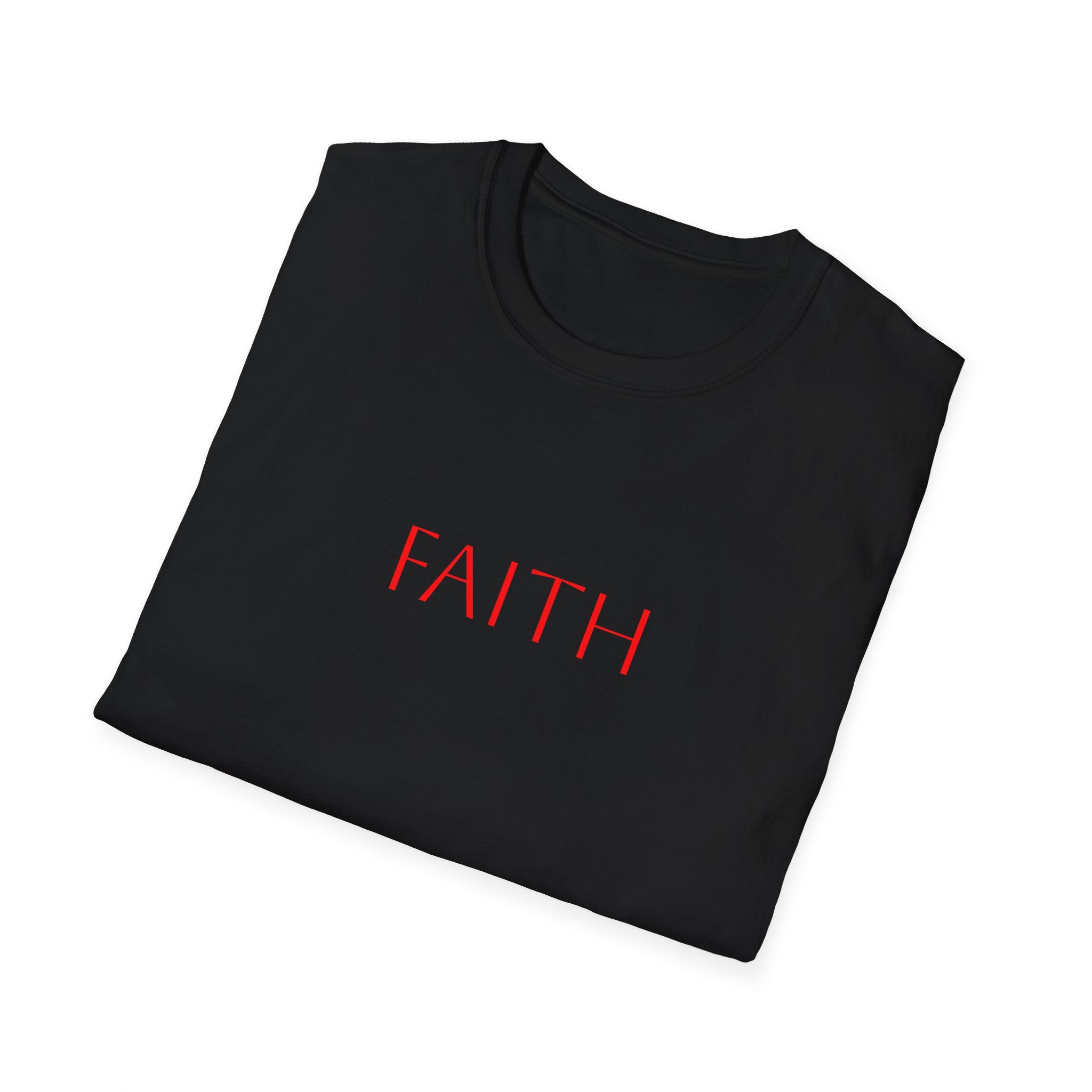 Faith Minimalist T-Shirt — Pink Script "FAITH" Christian Tee