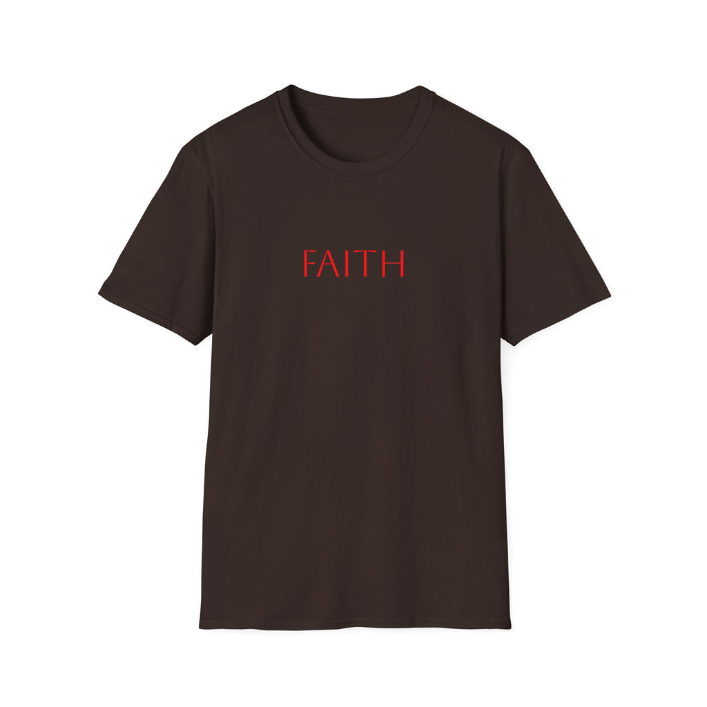 Faith Minimalist T-Shirt — Pink Script "FAITH" Christian Tee