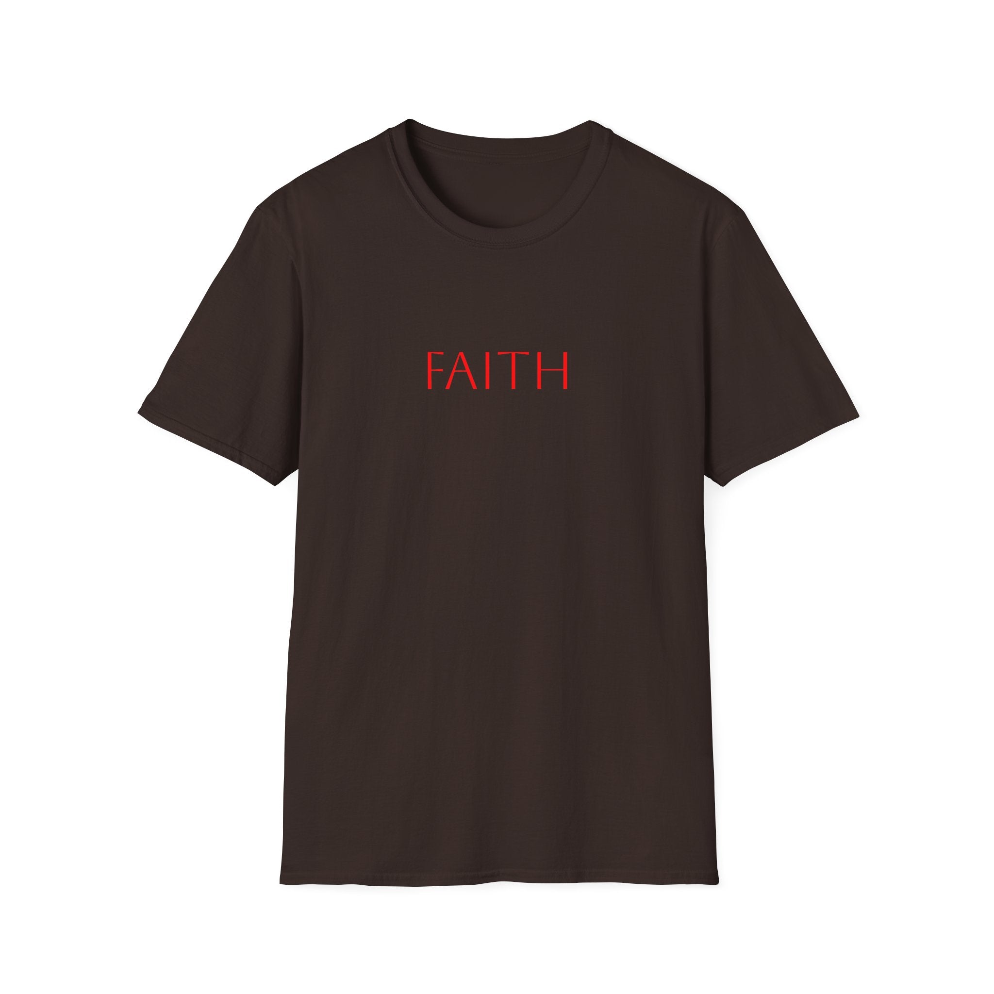 Faith Minimalist T-Shirt — Pink Script "FAITH" Christian Tee