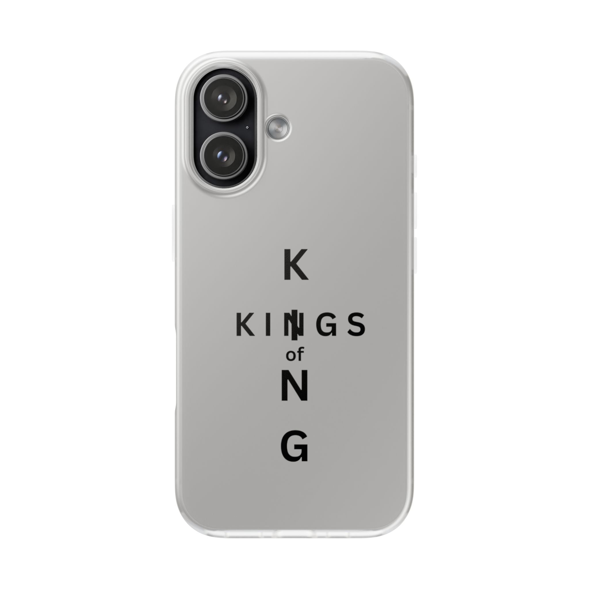 Flexi Phone Case — Minimal "Kings of King" Vertical Text Protective Cover