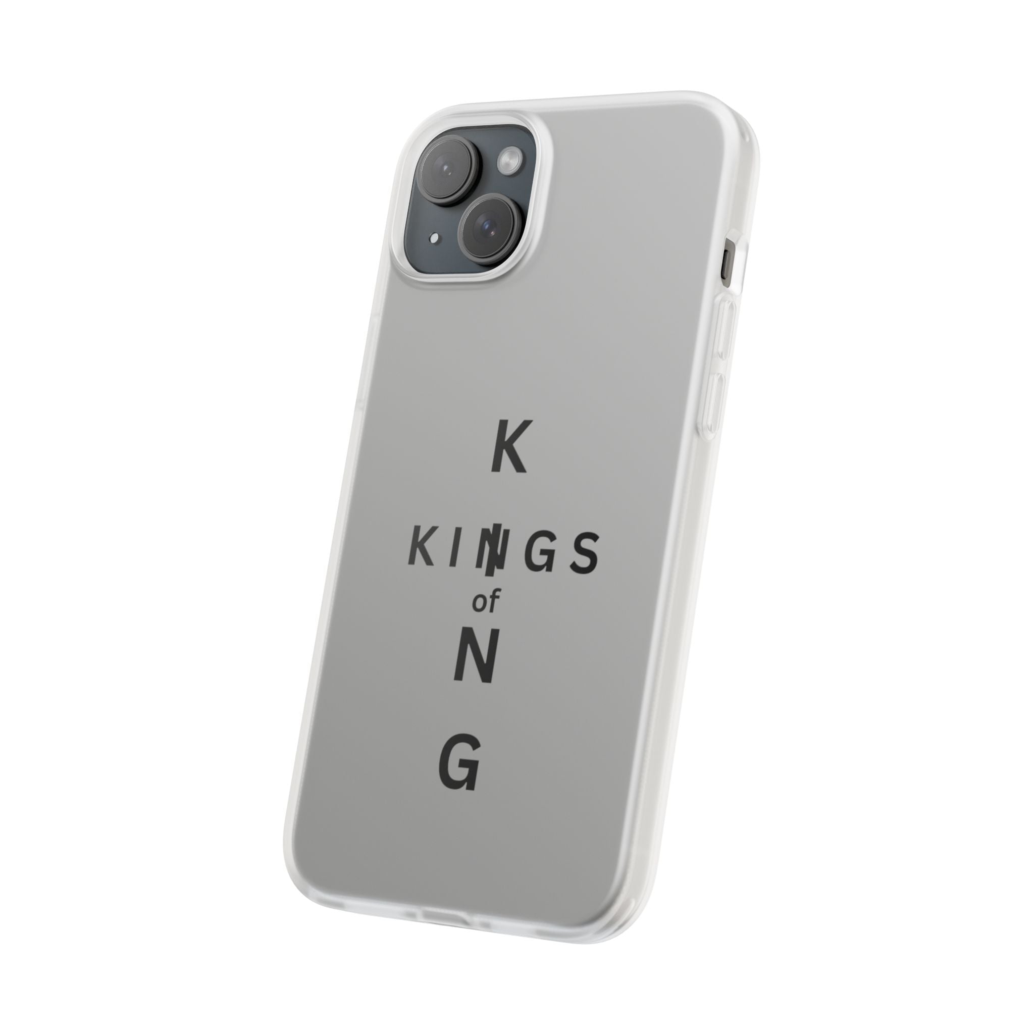 Flexi Phone Case — Minimal "Kings of King" Vertical Text Protective Cover