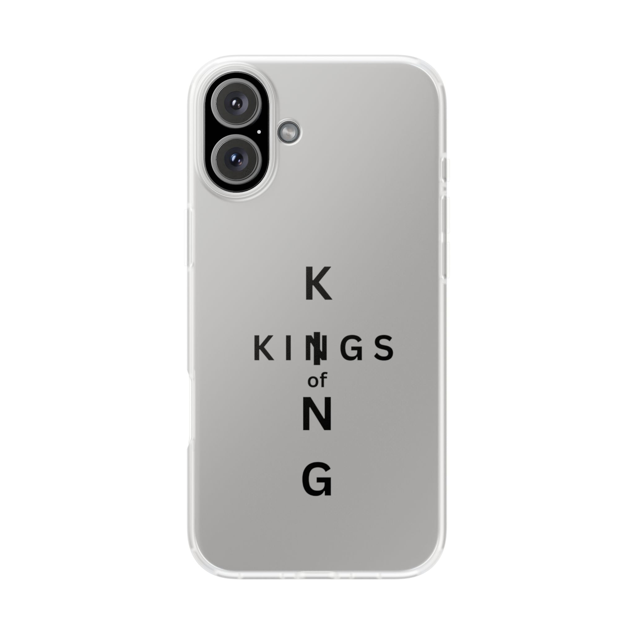 Flexi Phone Case — Minimal "Kings of King" Vertical Text Protective Cover