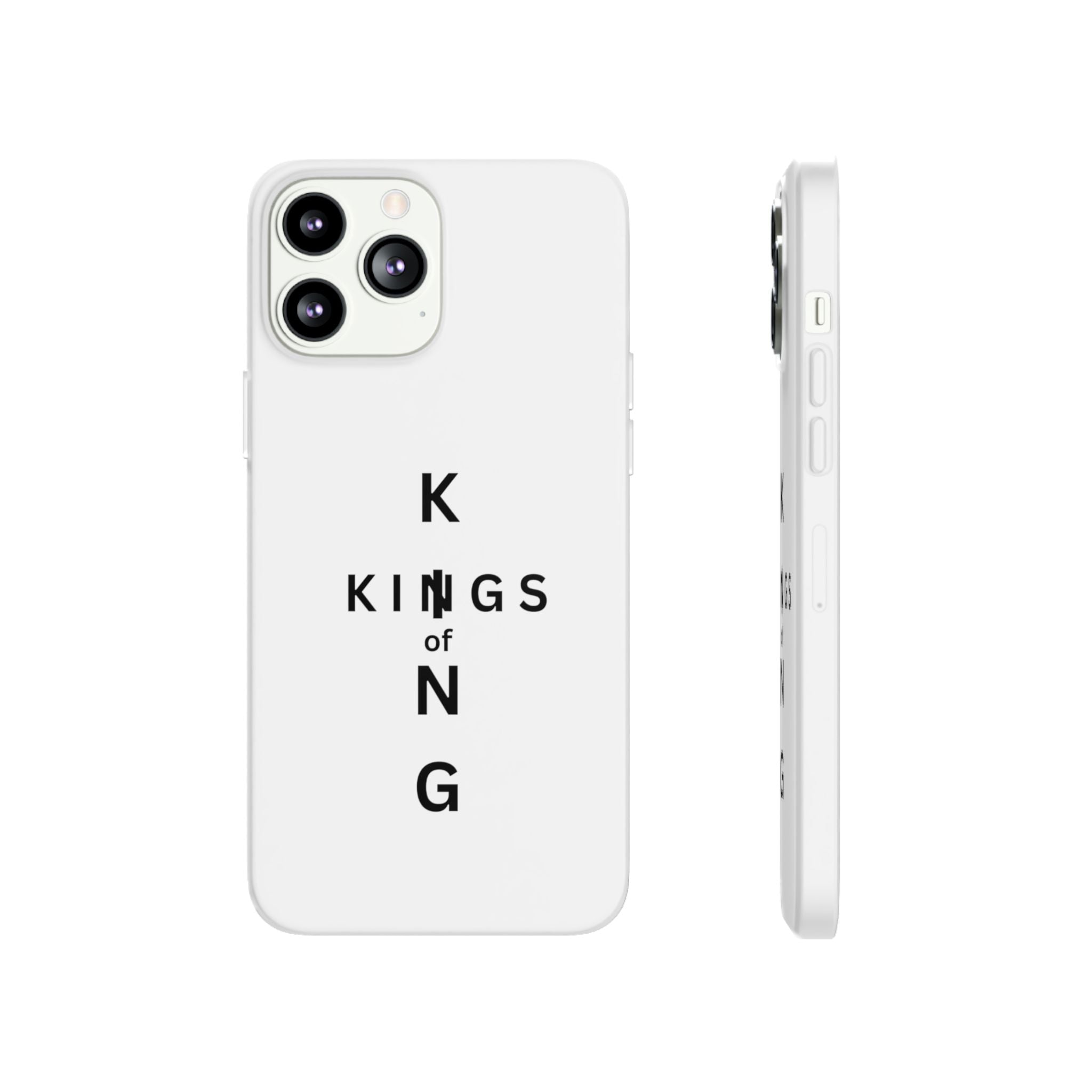 Flexi Phone Case — Minimal "Kings of King" Vertical Text Protective Cover