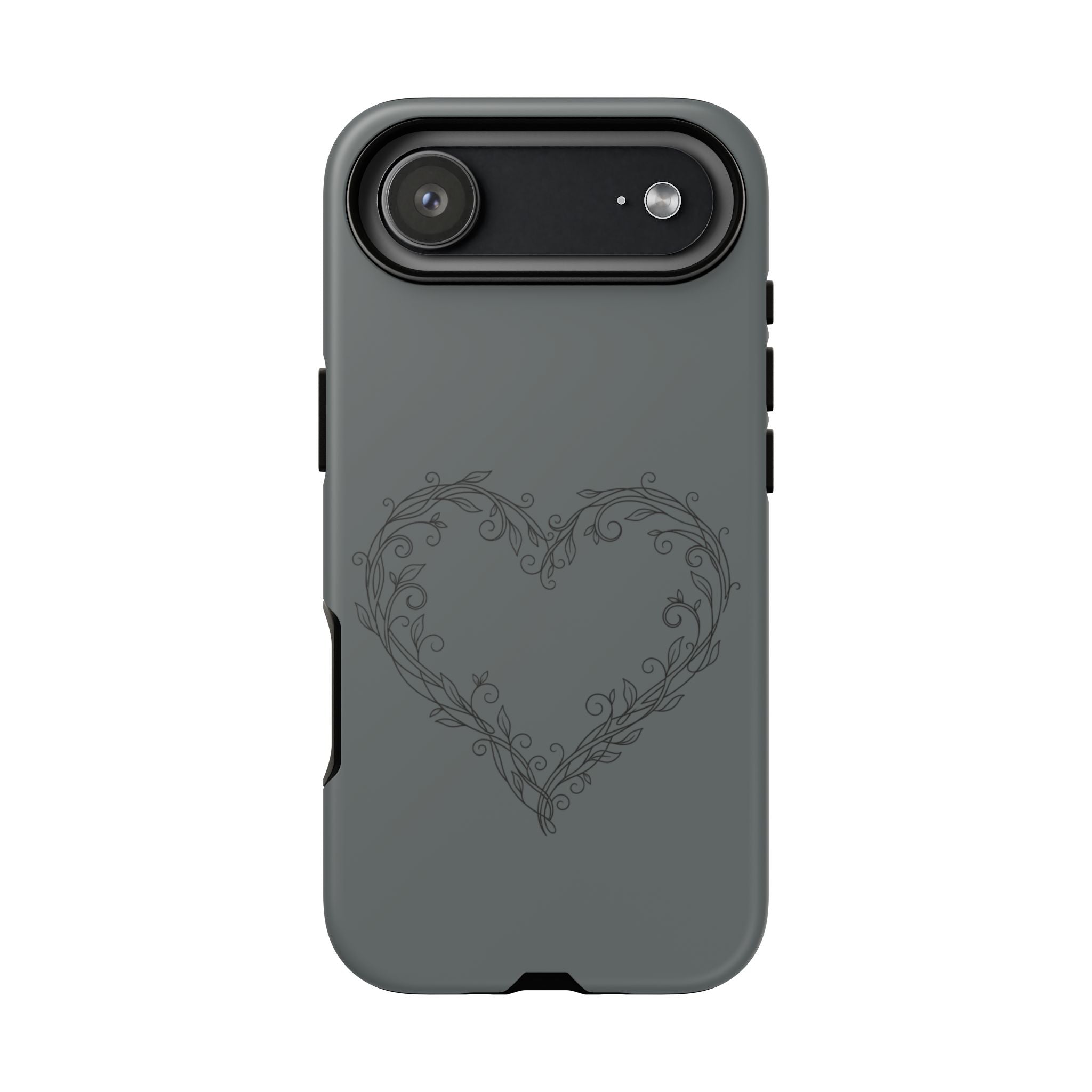 Floral Vine Heart Tough Phone Case — Slim Protective iPhone Cover