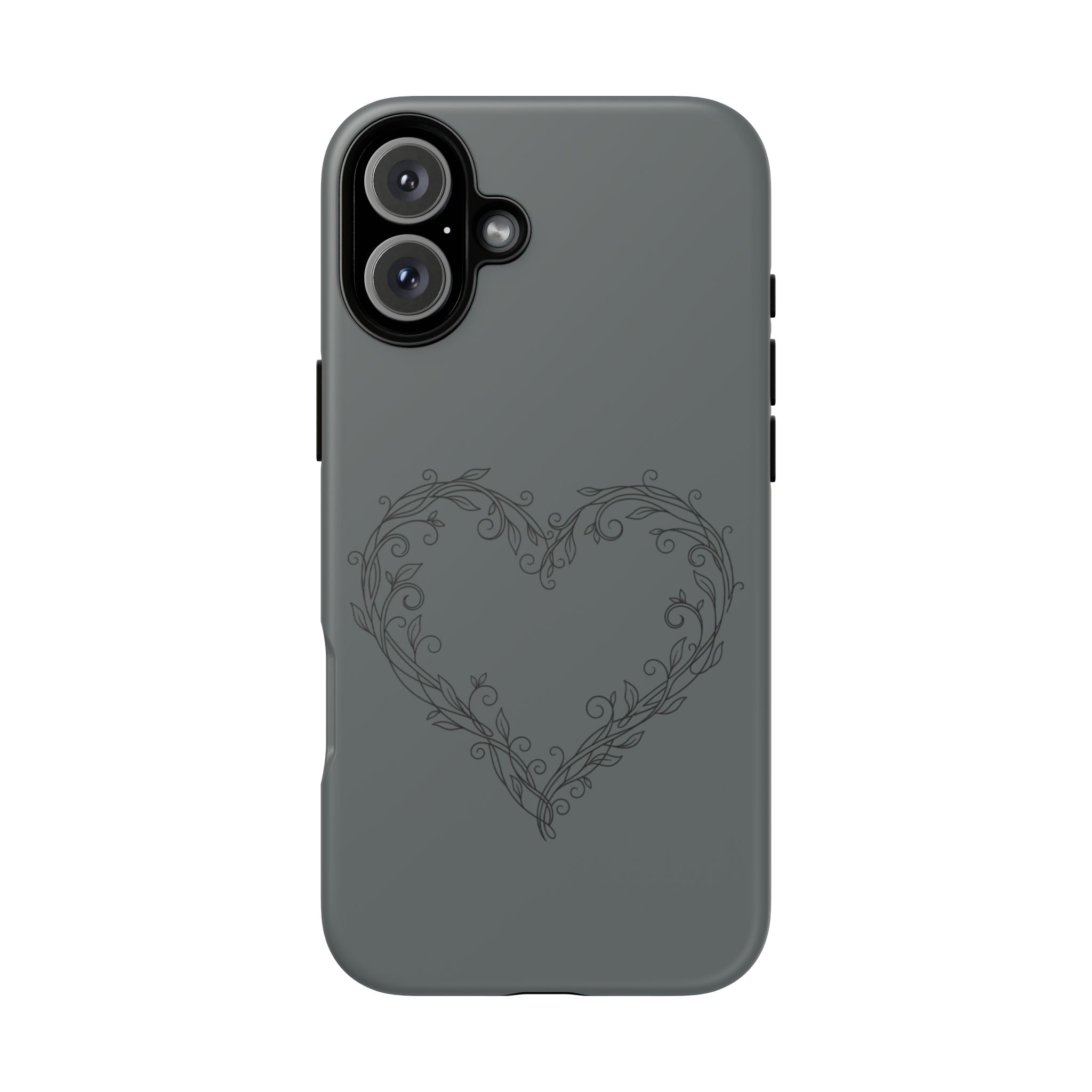 Floral Vine Heart Tough Phone Case — Slim Protective iPhone Cover