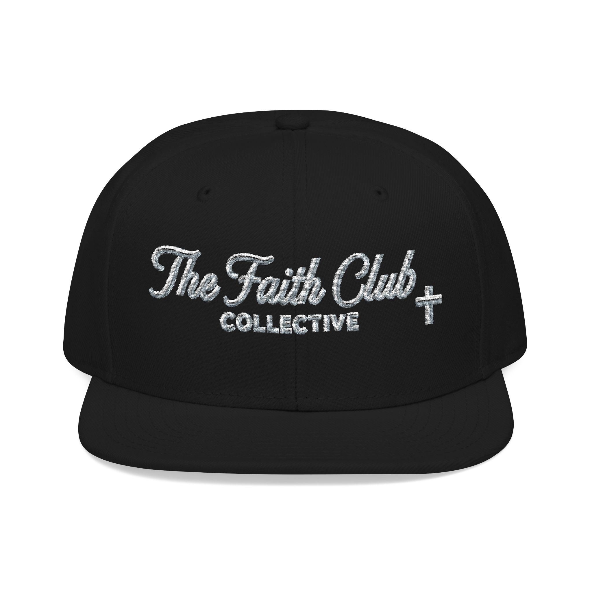 Embroidered 'Faith Club' Snapback Hat | Gothic Cross Streetwear Cap