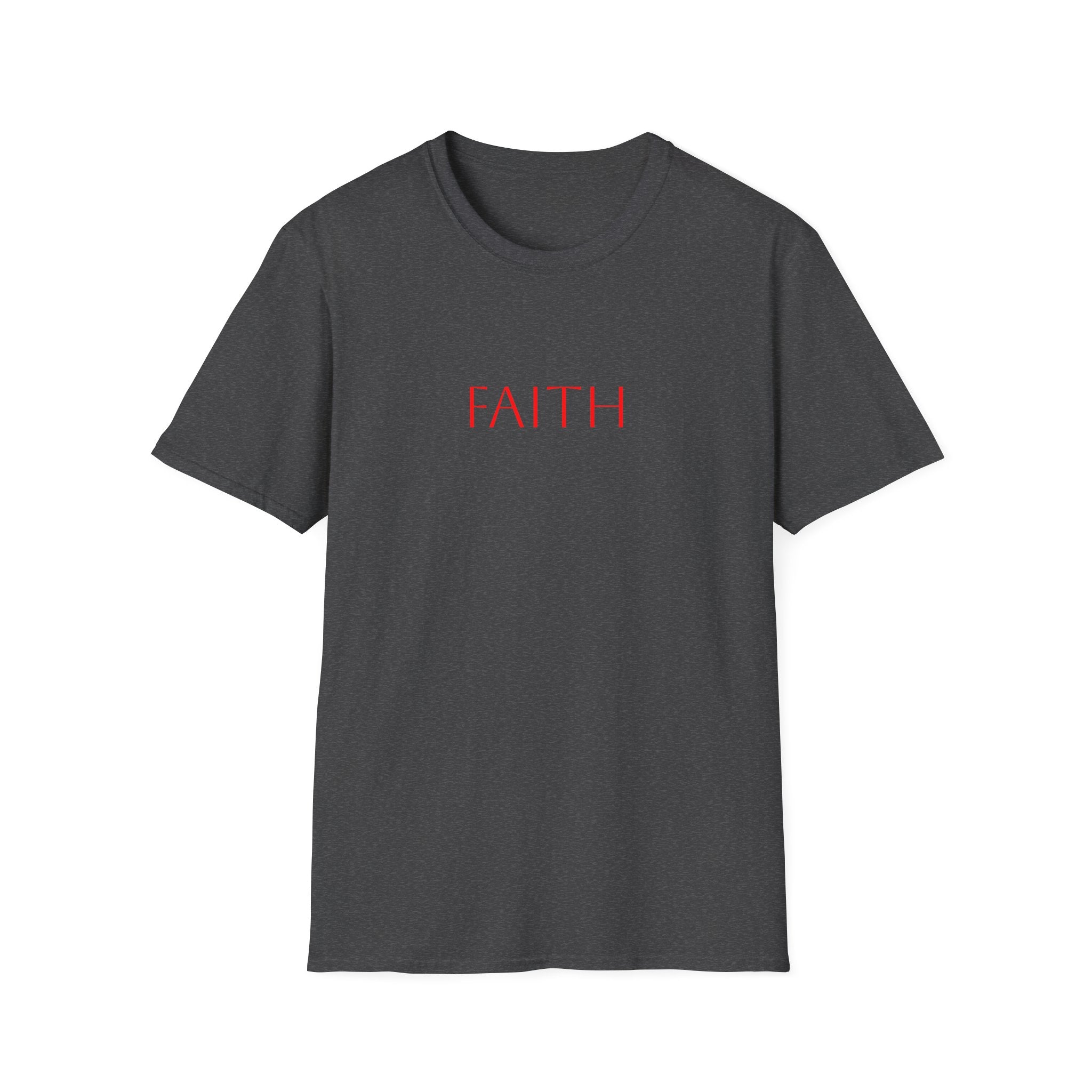 Faith Minimalist T-Shirt — Pink Script "FAITH" Christian Tee