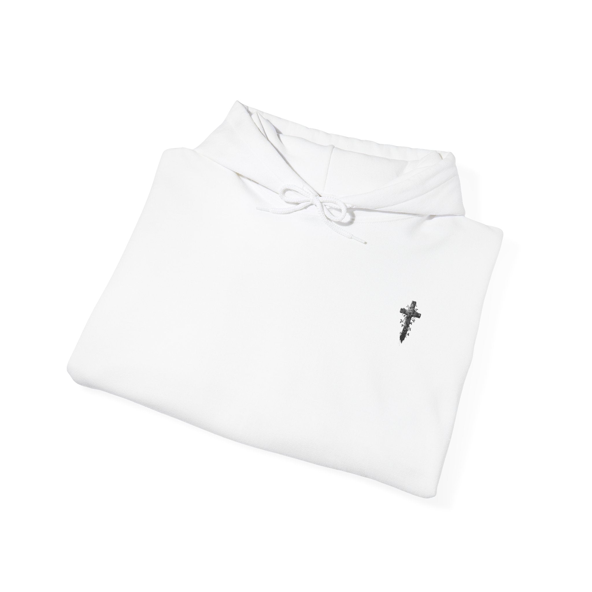 Cross Hoodie – Small Chest Cross Christian Sweatshirt