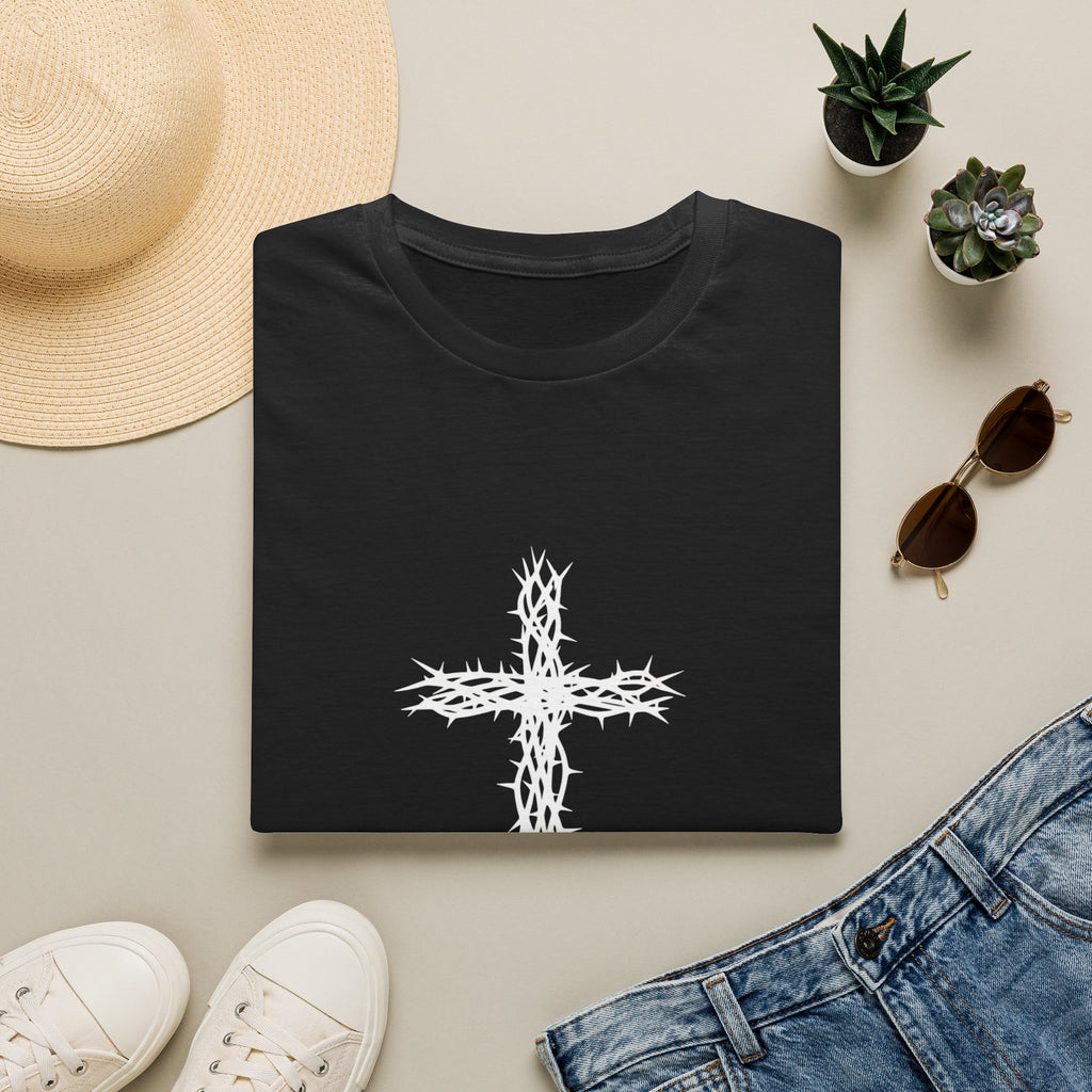 He Is Risen Crown of Thorns Cross T-Shirt